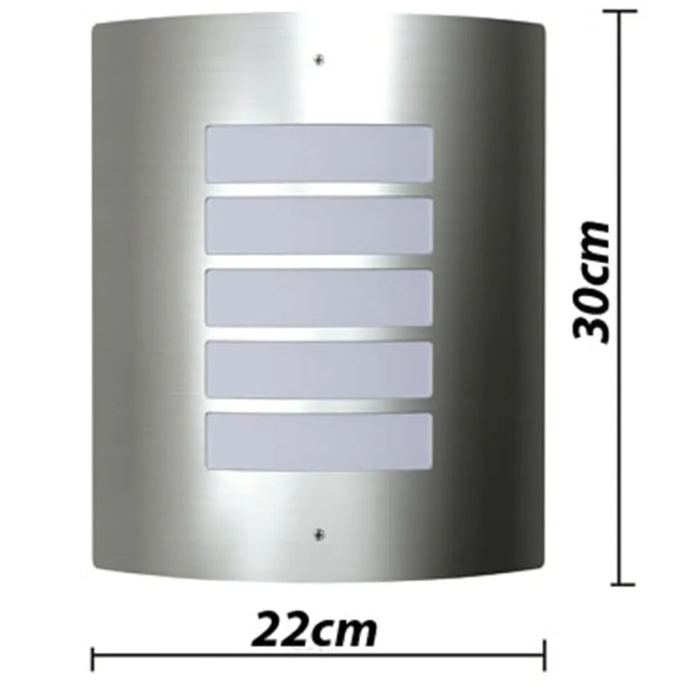 vidaXL 2 Apliques de exterior, lámparas de pared de acero inoxidable