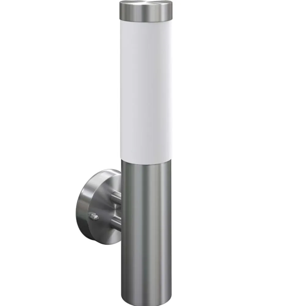 vidaXL Iluminación-2 Apliques de exterior, lámparas de pared, acero inoxidable