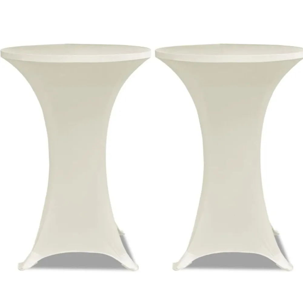 vidaXL Decoración-2 Manteles color ajustados para mesa de pie - 60 cm diámetro