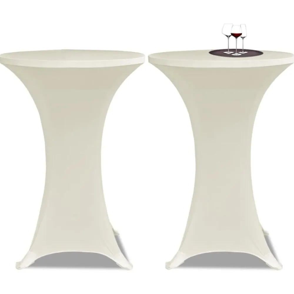 vidaXL Decoración-2 Manteles color ajustados para mesa de pie - 60 cm diámetro