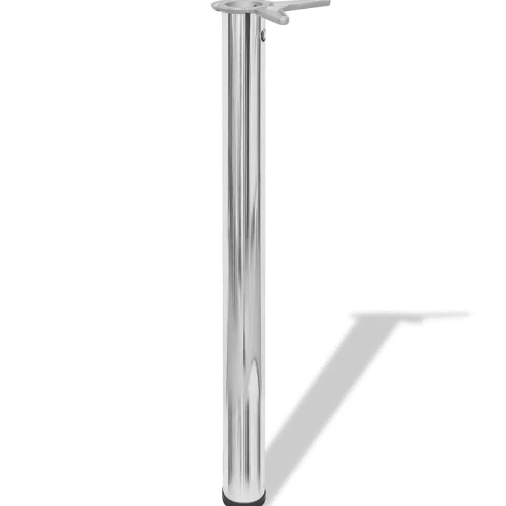 vidaXL Accesorios Para Mesas-4 Patas de mesa ajustables en alturas 710 mm color cromo
