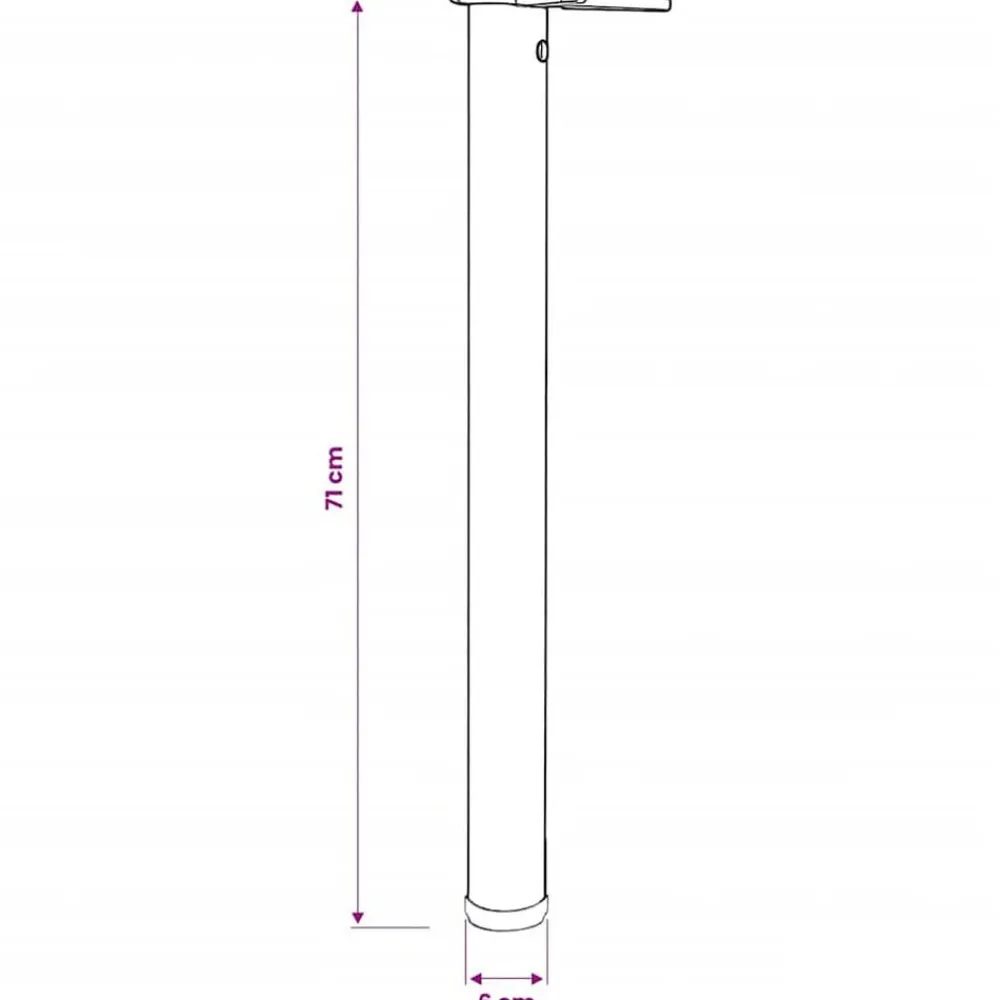 vidaXL 4 Patas de mesa ajustables en alturas 710 mm color níquel pulido Níquel cepillado Discount