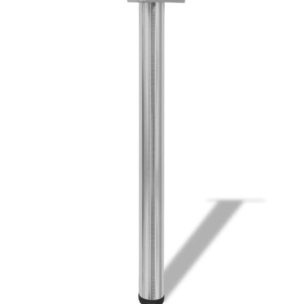 vidaXL 4 Patas de mesa ajustables en alturas 710 mm color níquel pulido Níquel cepillado Clearance