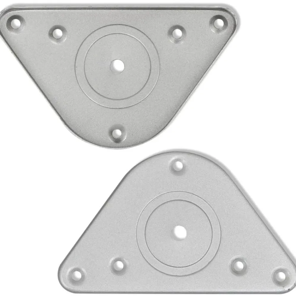 vidaXL 4 Patas de mesa ajustables en alturas 710 mm color níquel pulido Níquel cepillado Clearance