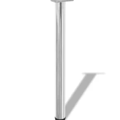 vidaXL 4 Patas de mesa ajustables en alturas 710 mm color cromo Cromado