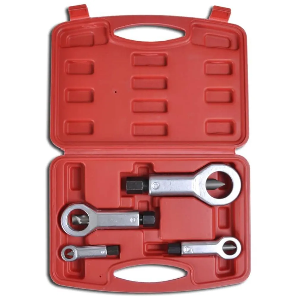 vidaXL 4 piezas Divisor de Tuerca Removedor Extractor mecánico Set 9-27mm New
