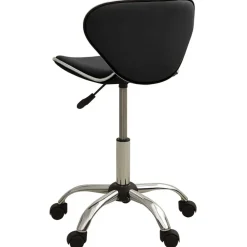 vidaXL Peluquería Y Cosmética-323674 Salon Spa Stool Black Faux Leather