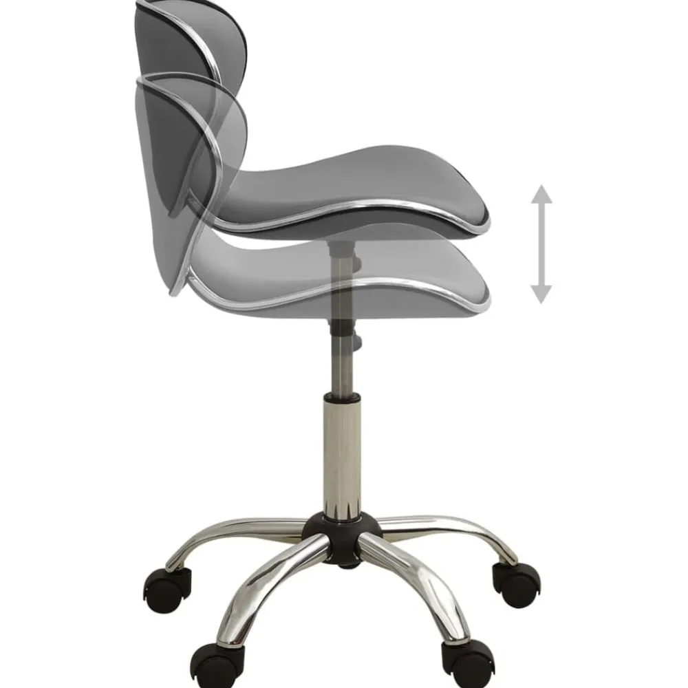 vidaXL Peluquería Y Cosmética-323678 Salon Spa Stool Grey Faux Leather