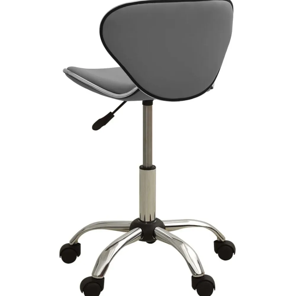 vidaXL Peluquería Y Cosmética-323678 Salon Spa Stool Grey Faux Leather