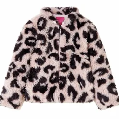 vidaXL Ropa Y Accesorios-Abrigo infantil pelo sintético rosa claro 92