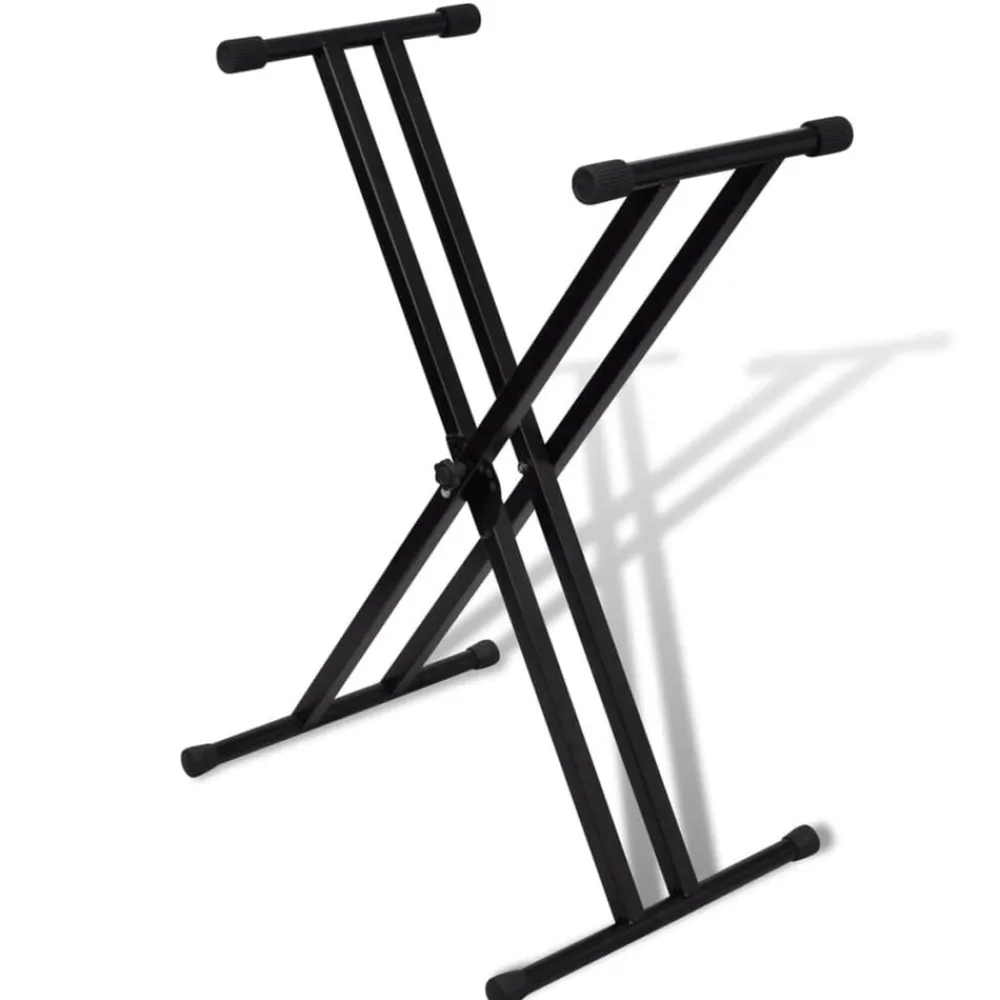 vidaXL Arte Y Ocio-Ajustable Soporte Doblado De Teclado Musical Marco-X