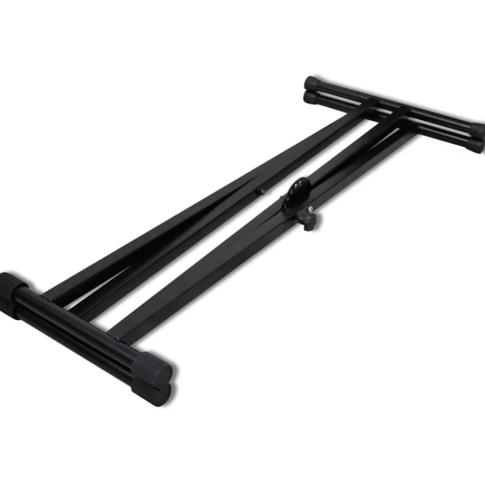 vidaXL Arte Y Ocio-Ajustable Soporte Doblado De Teclado Musical Marco-X