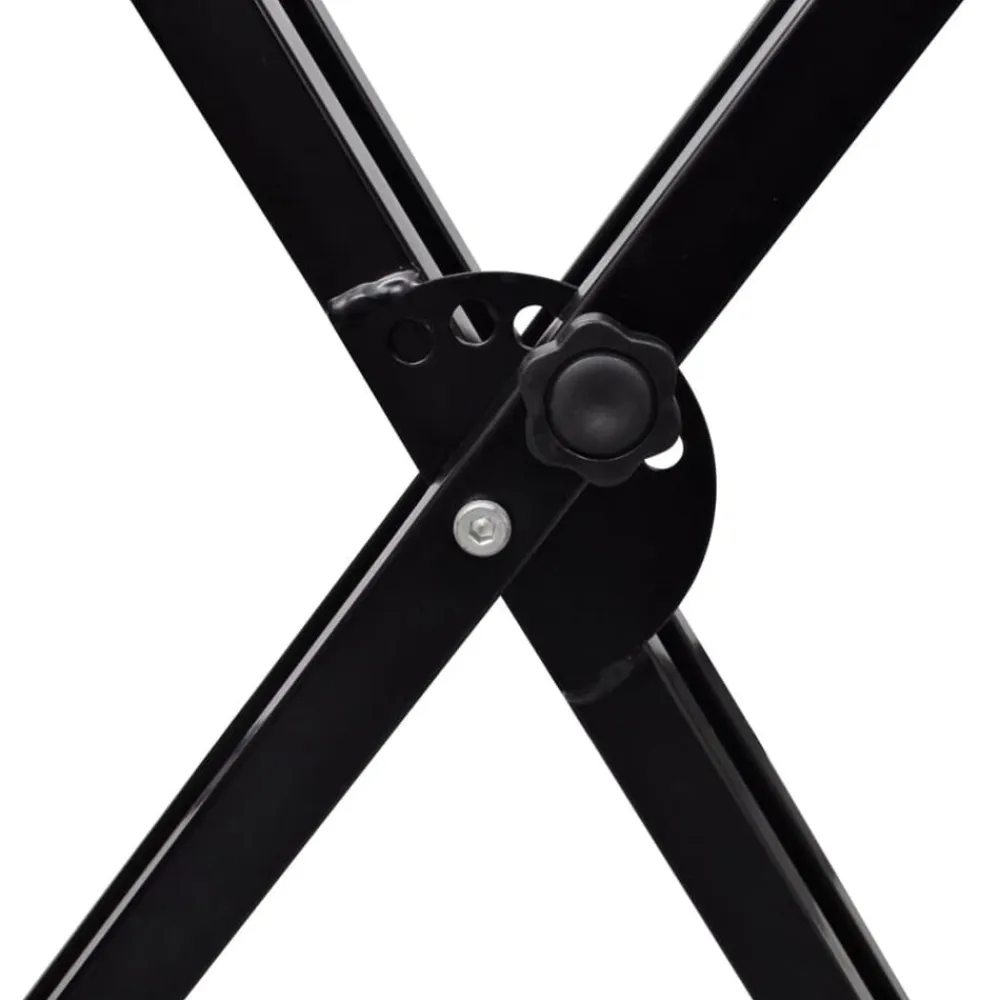 vidaXL Arte Y Ocio-Ajustable Soporte Doblado De Teclado Musical Marco-X