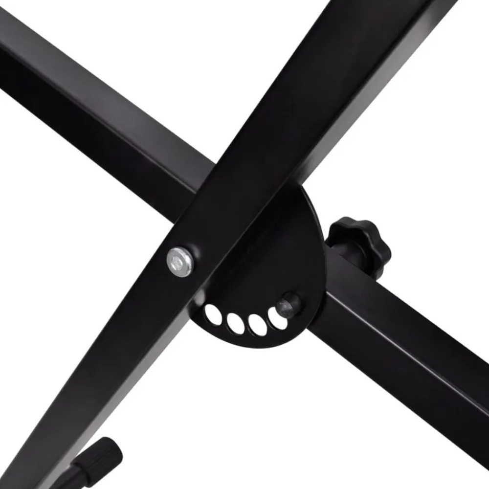 vidaXL Arte Y Ocio-Ajustable Soporte Solo De Teclado Musical Marco-X