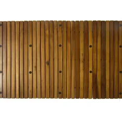 vidaXL Accesorios Para El Baño-Alfombra de acacia para el baño, 80 x 50 cm