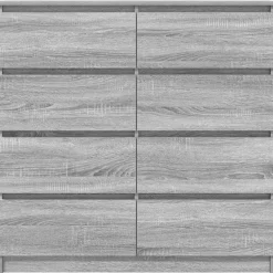vidaXL Aparador Sonoma gris 100x35x99 cm madera de ingeniería Gris sonoma New
