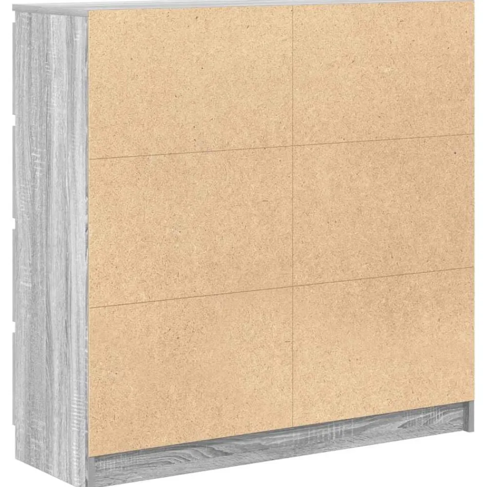 vidaXL Aparador Sonoma gris 100x35x99 cm madera de ingeniería Gris sonoma New