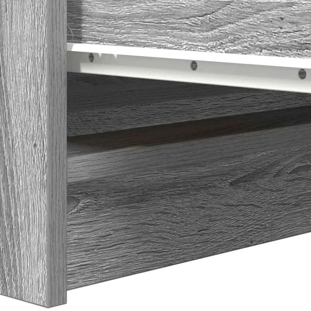 vidaXL Aparador Sonoma gris 100x35x99 cm madera de ingeniería Gris sonoma New