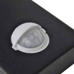 vidaXL Iluminación-Aplique de pared con sensor y LED, acero inoxidable, negro