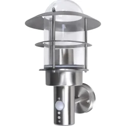 vidaXL Aplique de pared de acero inoxidable, para jardín Discount