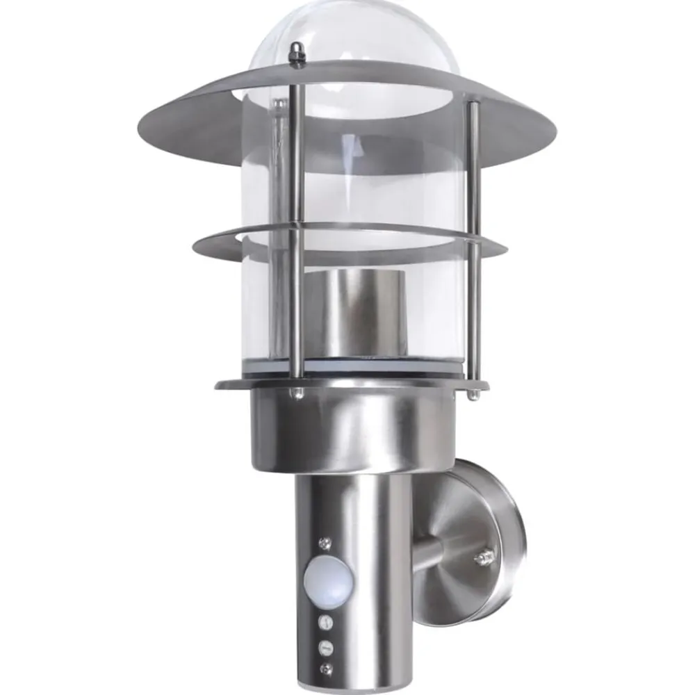 vidaXL Aplique de pared de acero inoxidable, para jardín Discount