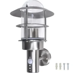 vidaXL Aplique de pared de acero inoxidable, para jardín Discount