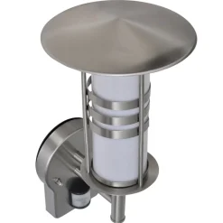 vidaXL Iluminación-Aplique de pared inoxidable con sensor, forma cónica