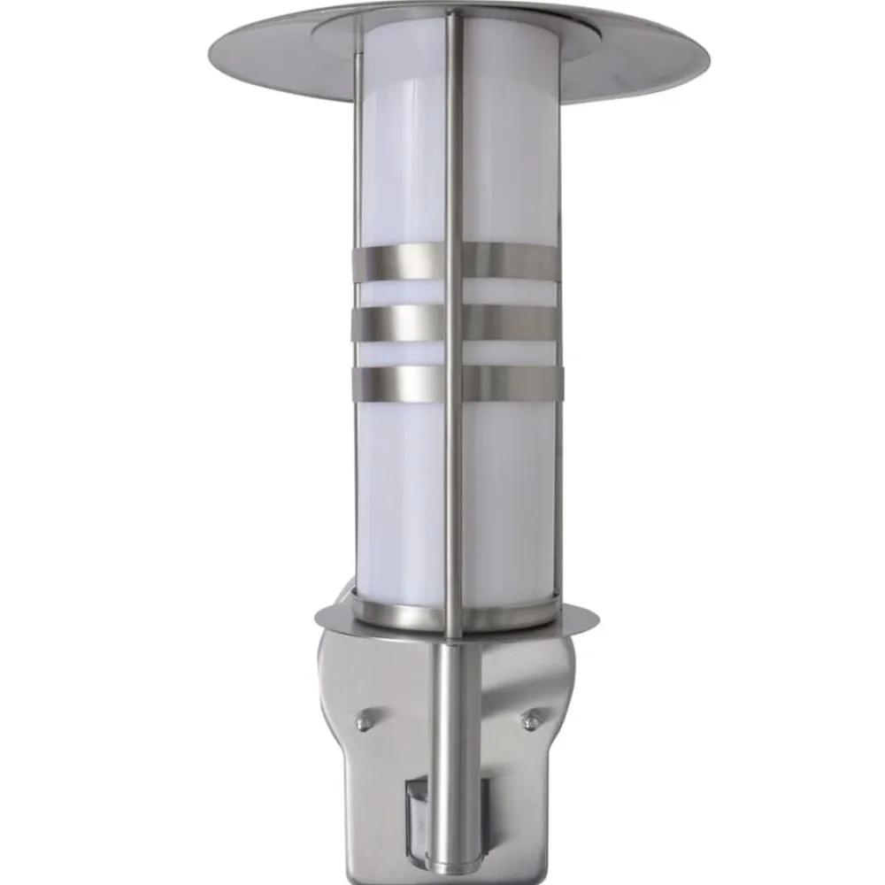 vidaXL Iluminación-Aplique de pared inoxidable con sensor, forma cónica