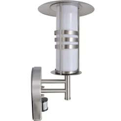 vidaXL Iluminación-Aplique de pared inoxidable con sensor, forma cónica