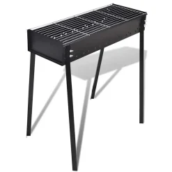 vidaXL Cocina Y Comedor-Barbacoa de carbón cuadrada con soporte