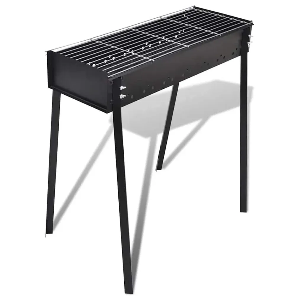 vidaXL Cocina Y Comedor-Barbacoa de carbón cuadrada con soporte