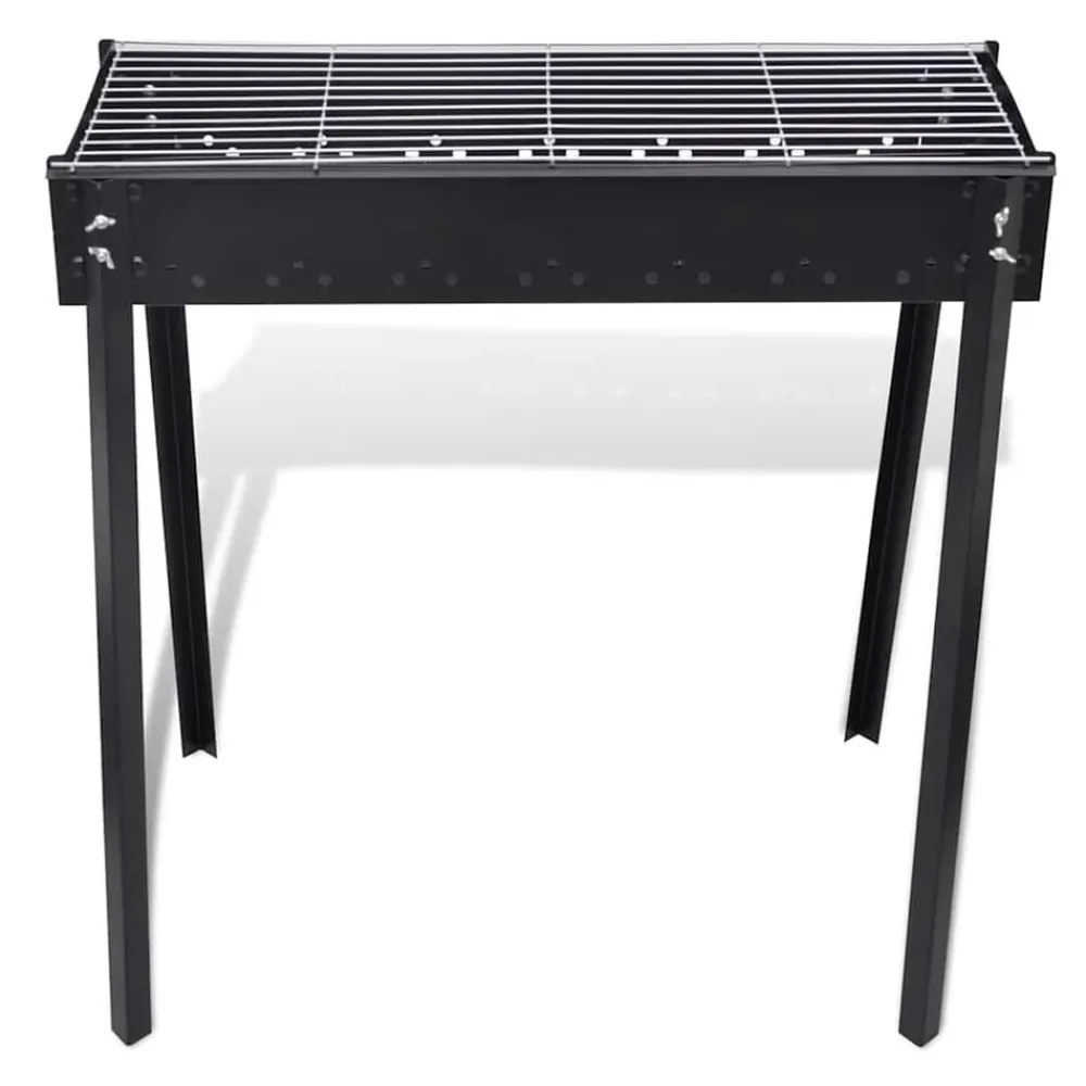 vidaXL Cocina Y Comedor-Barbacoa de carbón cuadrada con soporte