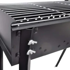 vidaXL Cocina Y Comedor-Barbacoa de carbón cuadrada con soporte