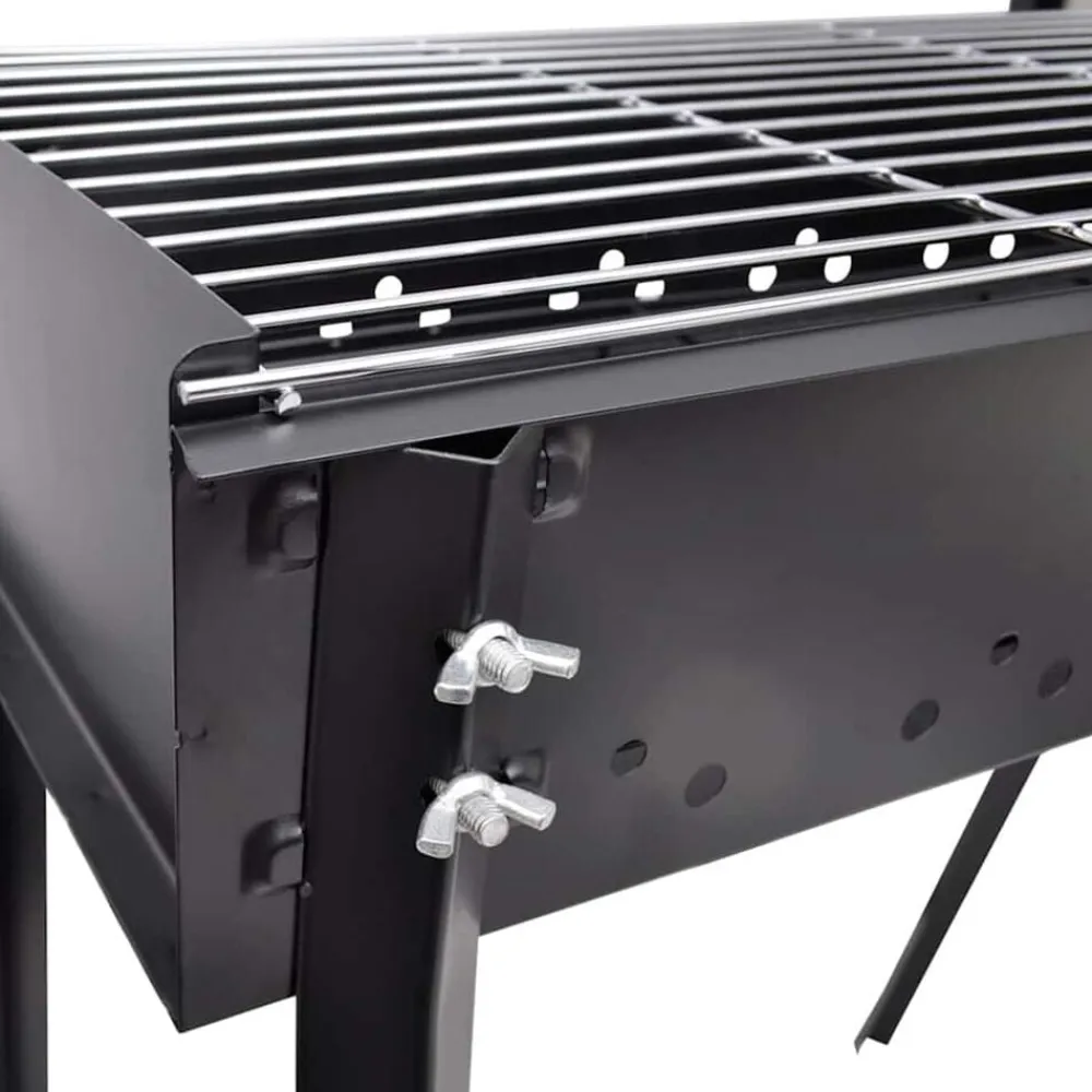 vidaXL Cocina Y Comedor-Barbacoa de carbón cuadrada con soporte