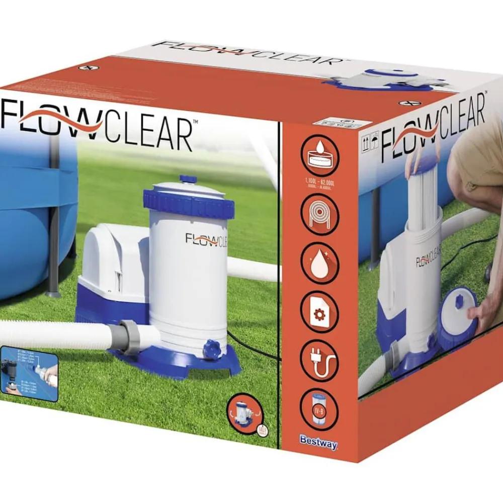 Bestway Bomba de filtro de piscina Flowclear Skimatic 9463 L/h Discount