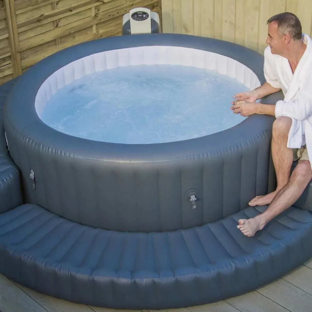 Bestway Piscina Y Spa-Borde inflable para bañera de hidromasaje redondo Lay-Z-Spa