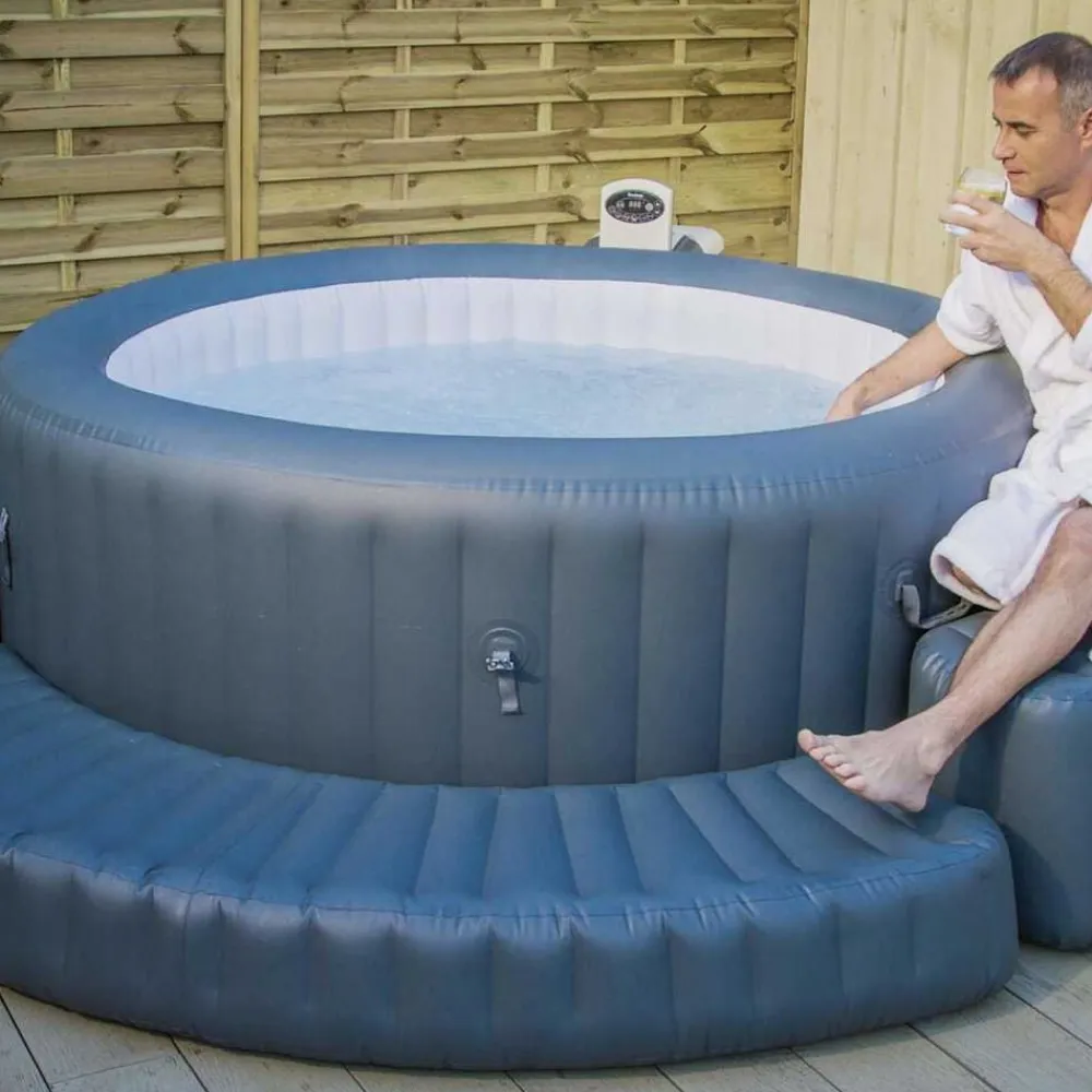 Bestway Piscina Y Spa-Borde inflable para bañera de hidromasaje redondo Lay-Z-Spa