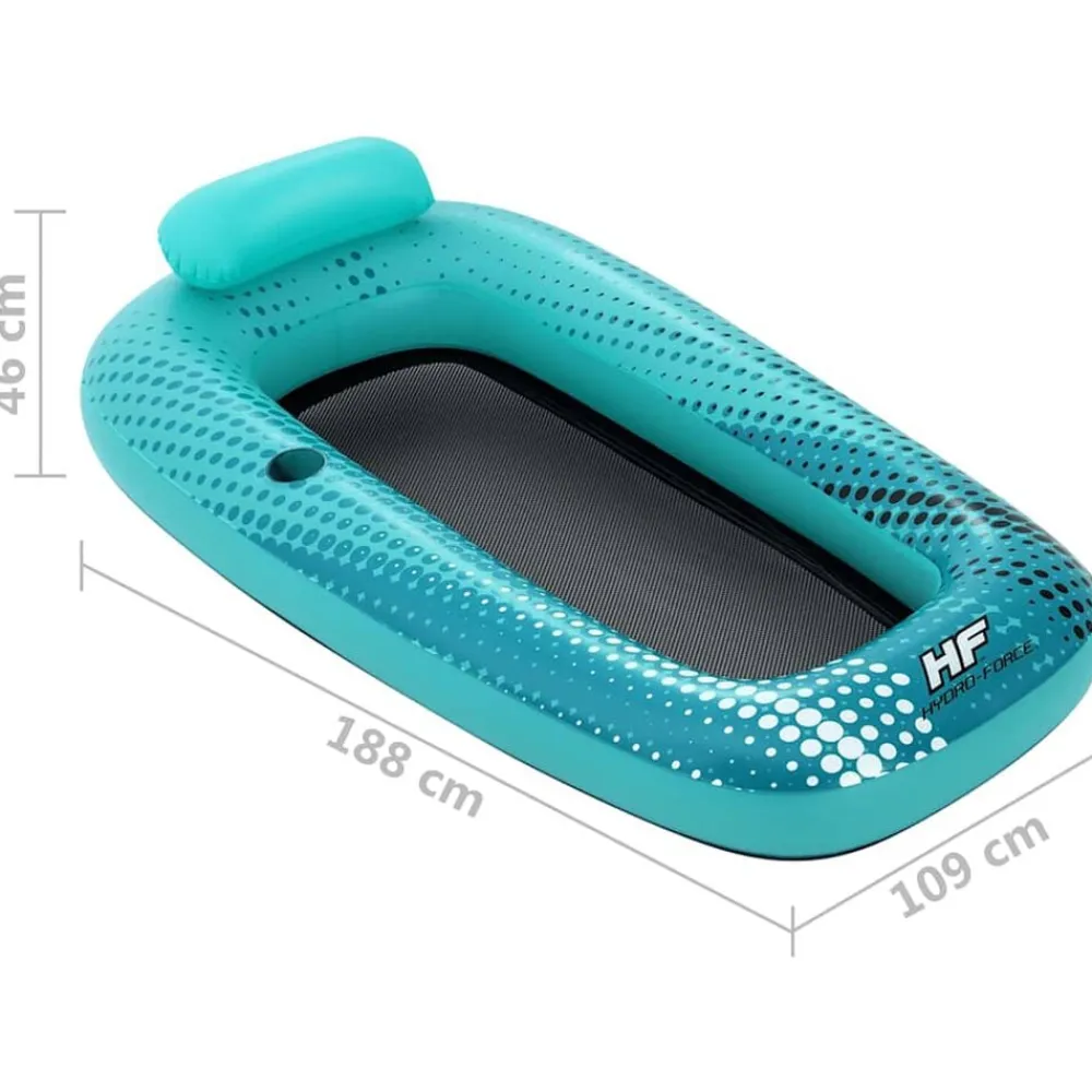Bestway Colchoneta hinchable piscina Hydro Force malla azul 188x109 cm New