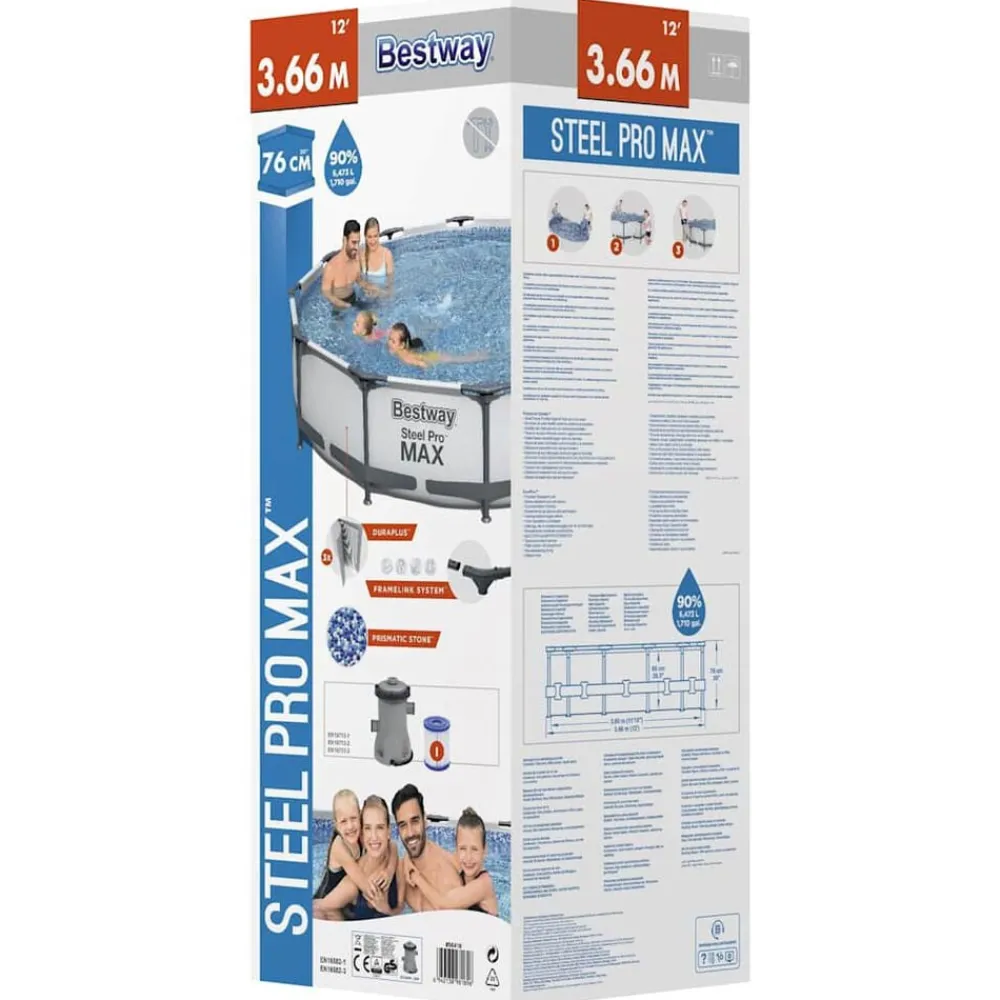 Bestway Conjunto de piscina Steel Pro MAX 366x76 cm