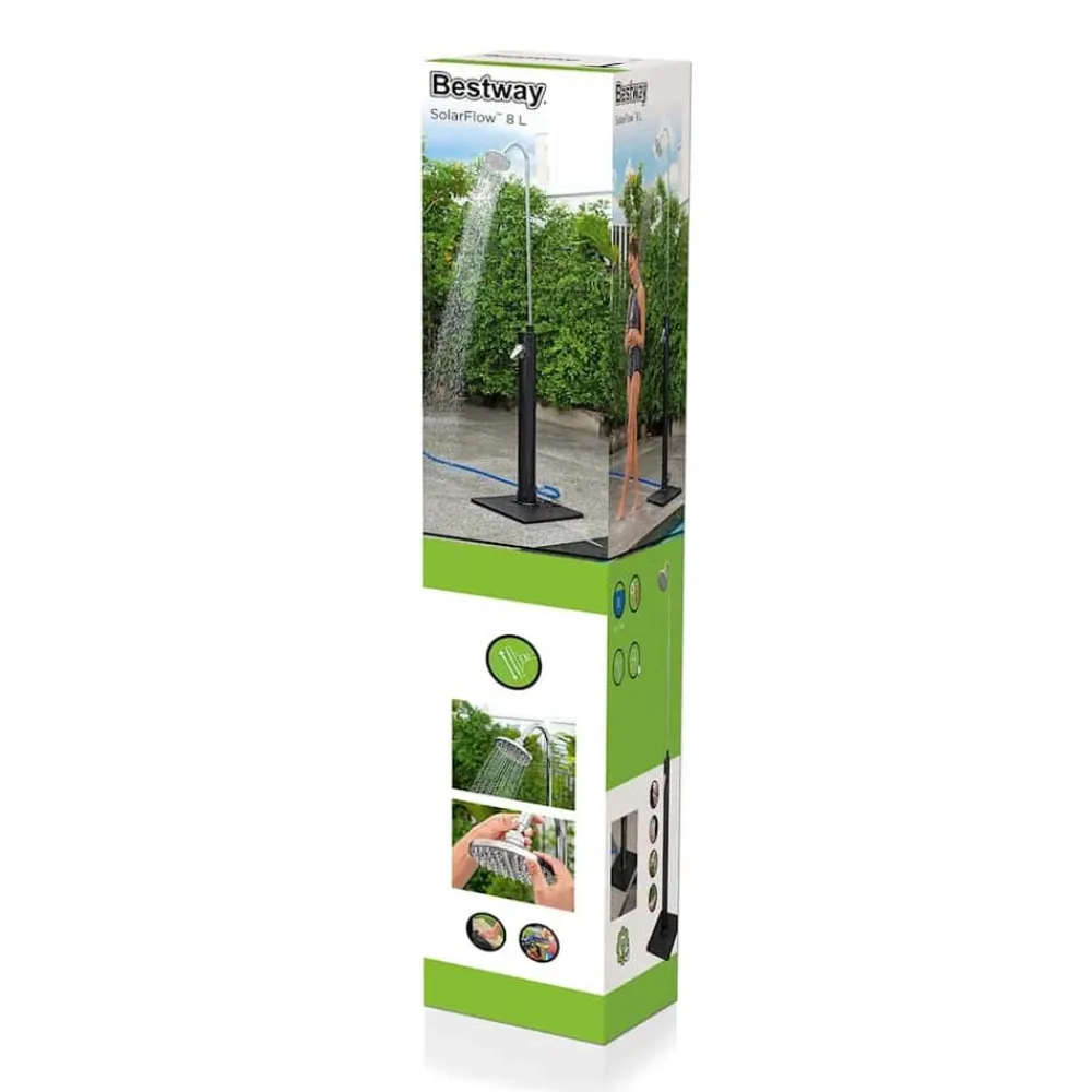 Bestway Ducha de exterior Solar Flow negro 8 L