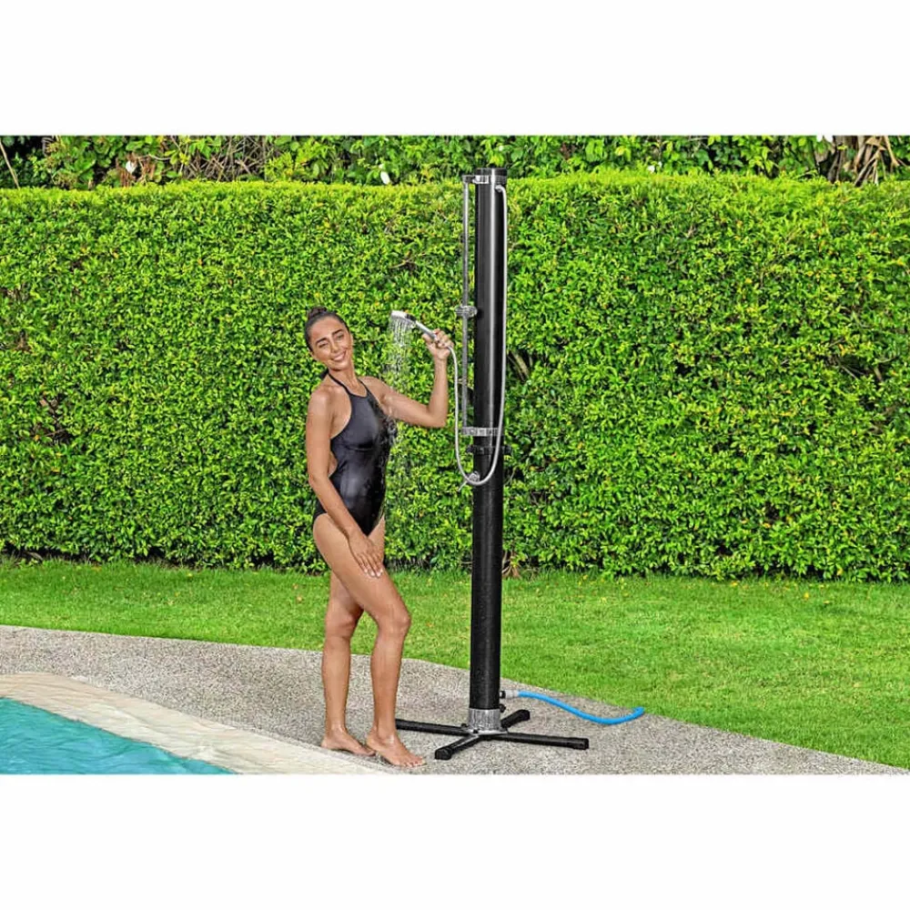 Bestway Piscina Y Spa-Ducha de exterior Solar Flow negro 20 L