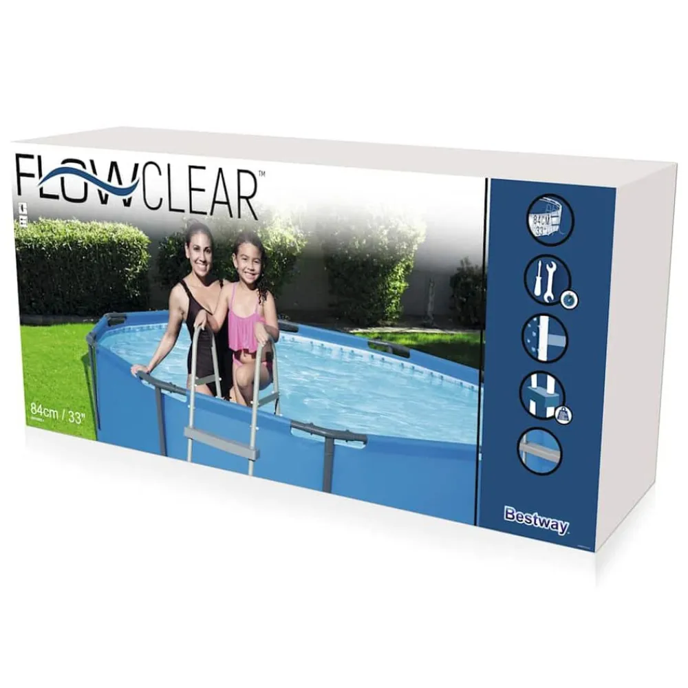 vidaXL Bestway Escalera de seguridad para piscina 4 peldaños Flowclear 122 cm Hot