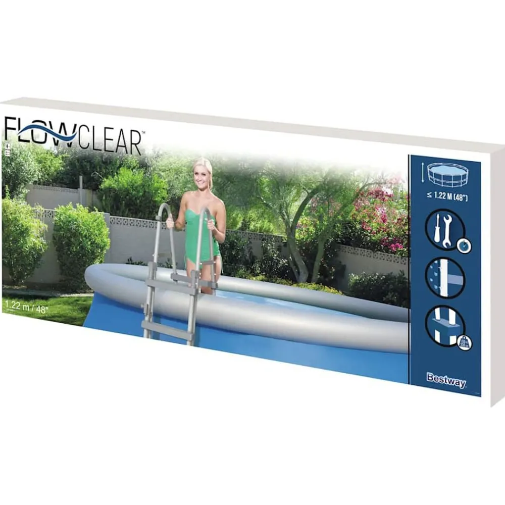 Bestway Escalera de seguridad para piscina 4 peldaños Flowclear 122 cm Online