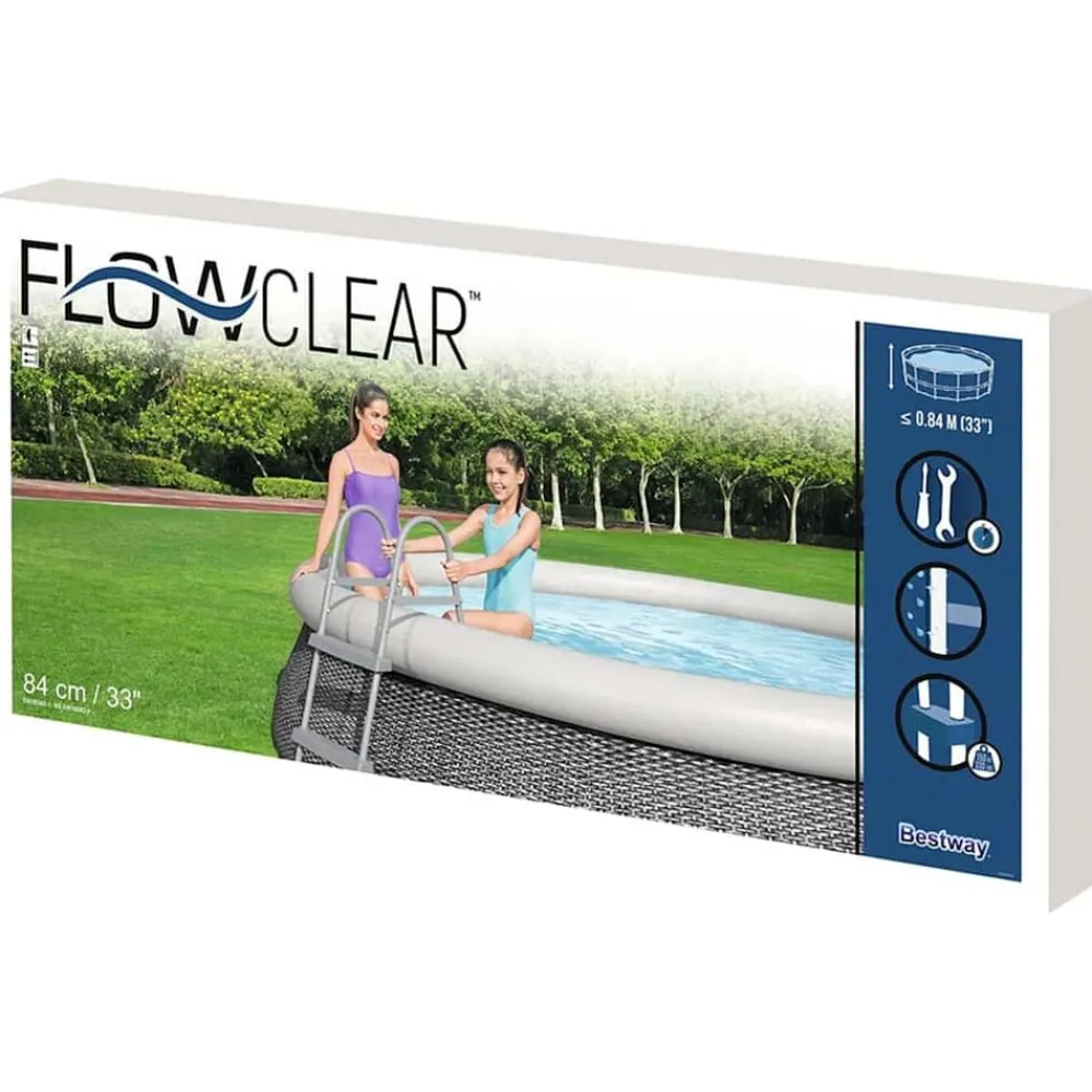 Bestway Escalera para piscina 2 peldaños Flowclear 84 cm Hot
