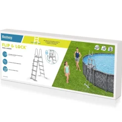 Bestway Piscina Y Spa-Flowclear Escalera de piscina de seguridad 4 escalones 132 cm