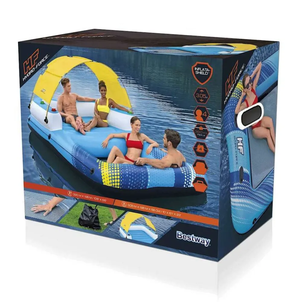 Bestway Piscina Y Spa-Isla hinchable Hydro Force 305x186x58 cm