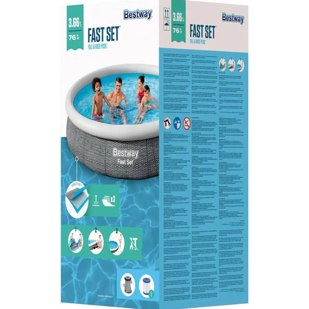 Bestway Juego de piscina redondo 366x76 cm Discount