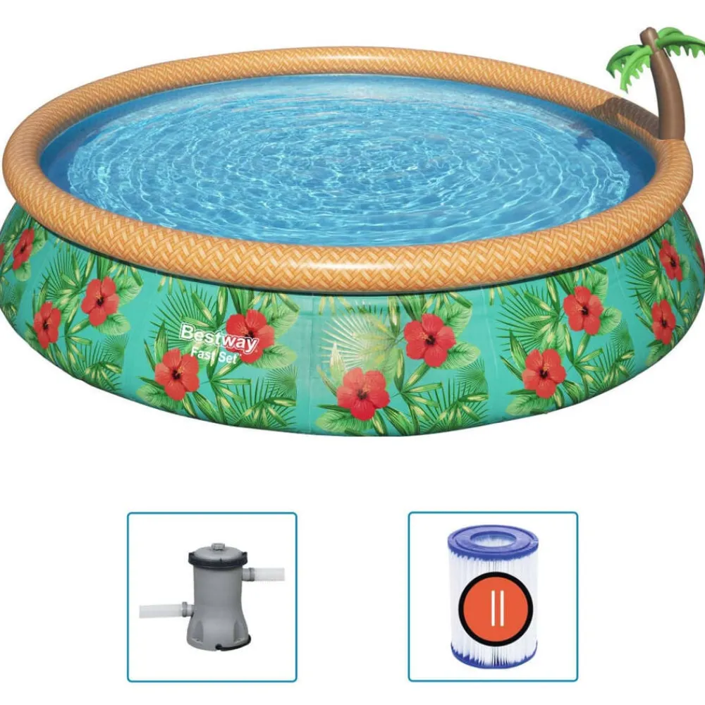 Bestway Piscina hinchable Fast Set serie Paradise Palms 457x84 cm Hot