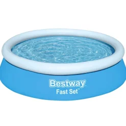 Bestway Piscina Y Spa-Piscina hinchable Fast Set redonda azul 183x51 cm