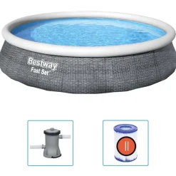 Bestway Piscina hinchable Fast Set con bomba 396x84 cm Online